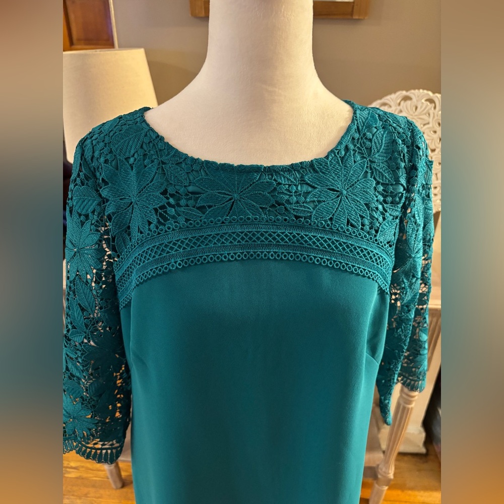 RSVP by Talbots Lace Sleeve Sheath Dress - Picture 4 of 12